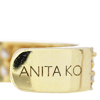 Anita Ko 18K Yellow Gold Diamond Two Row Ear Cuff Earring 4 of 4