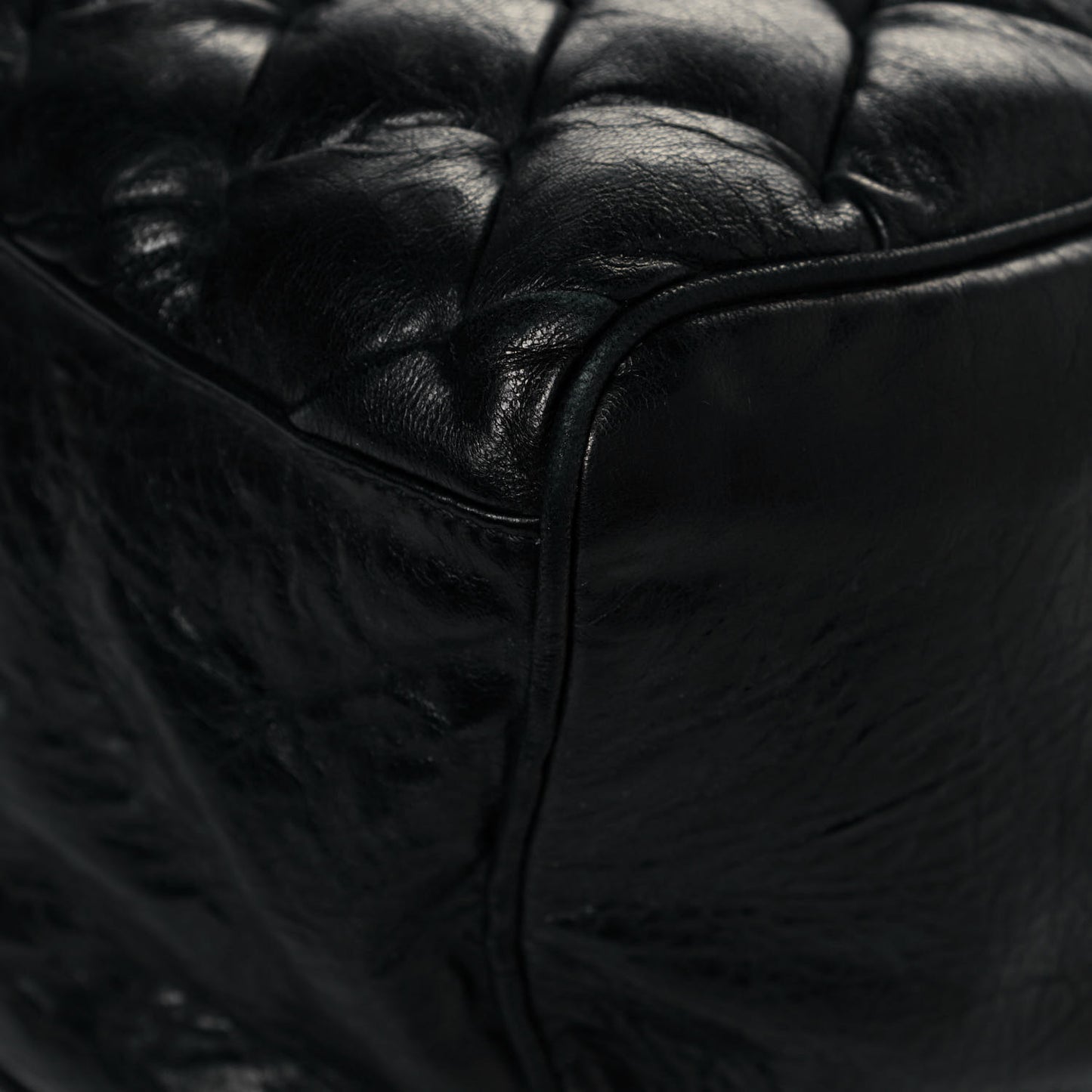 Chevre Quilted Matelasse MM Black