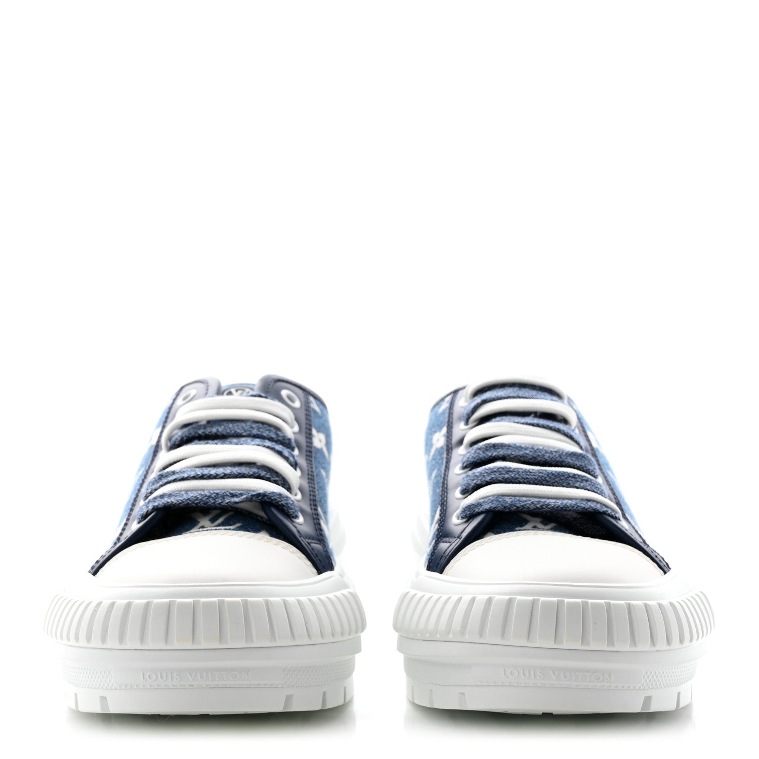 Louis Vuitton Denim Monogram Squad Sneakers 39 Marine 2 of 10