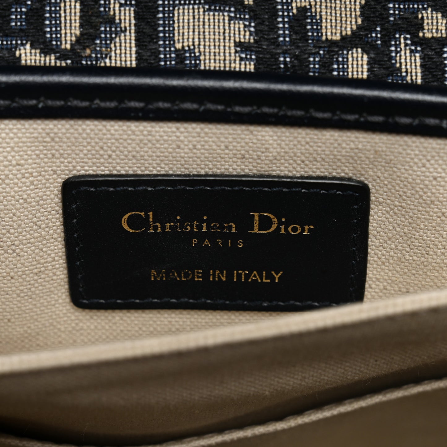 Oblique Square DiorAddict Flap Navy Blue
