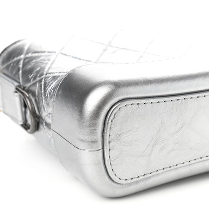 Chanel Metallic Aged Calfskin Quilted Small Gabrielle Hobo Silver 8 of 12