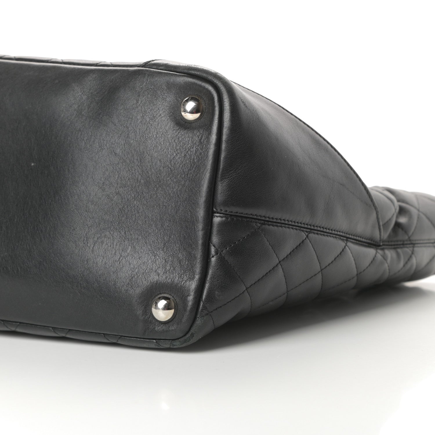 Chanel Calfskin Quilted Large Cambon Tote Black White 10 of 17