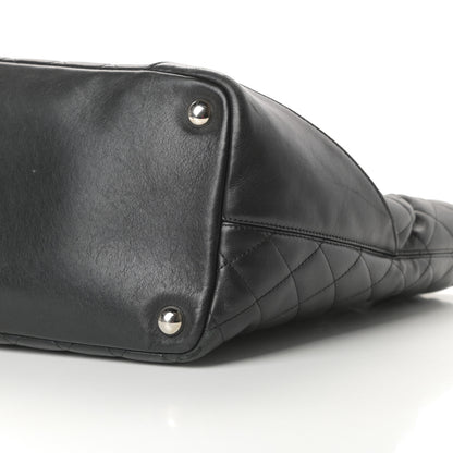 Chanel Calfskin Quilted Large Cambon Tote Black White 10 of 17
