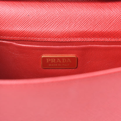 Prada Saffiano Chain Wallet Fuoco 8 of 9