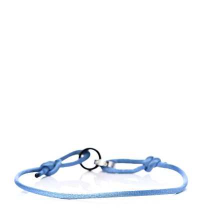 Cartier 18K White Gold Ceramic 4 Diamond LOVE Cord Bracelet Blue 3 of 5