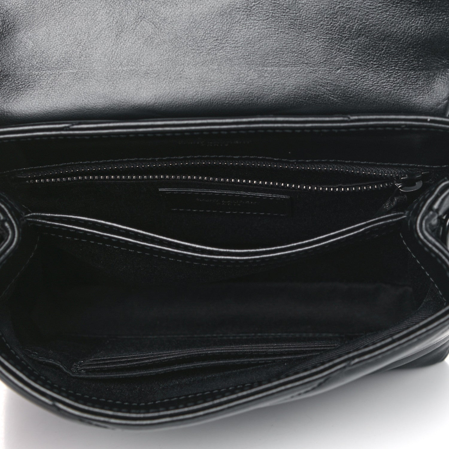 Saint Laurent Calfskin Y Quilted Monogram Toy Loulou Crossbody Bag Black 4 of 13