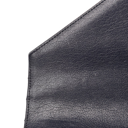 Saint Laurent Sheepskin Matelasse Chevron Monogram Large College Satchel Navy Blue 13 of 19
