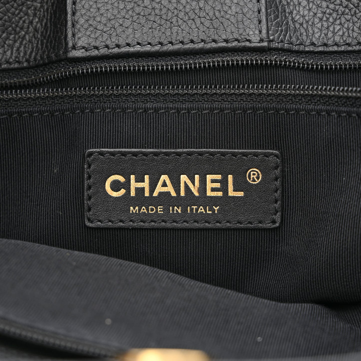 Calfskin Cerf Executive Shopper Tote Black
