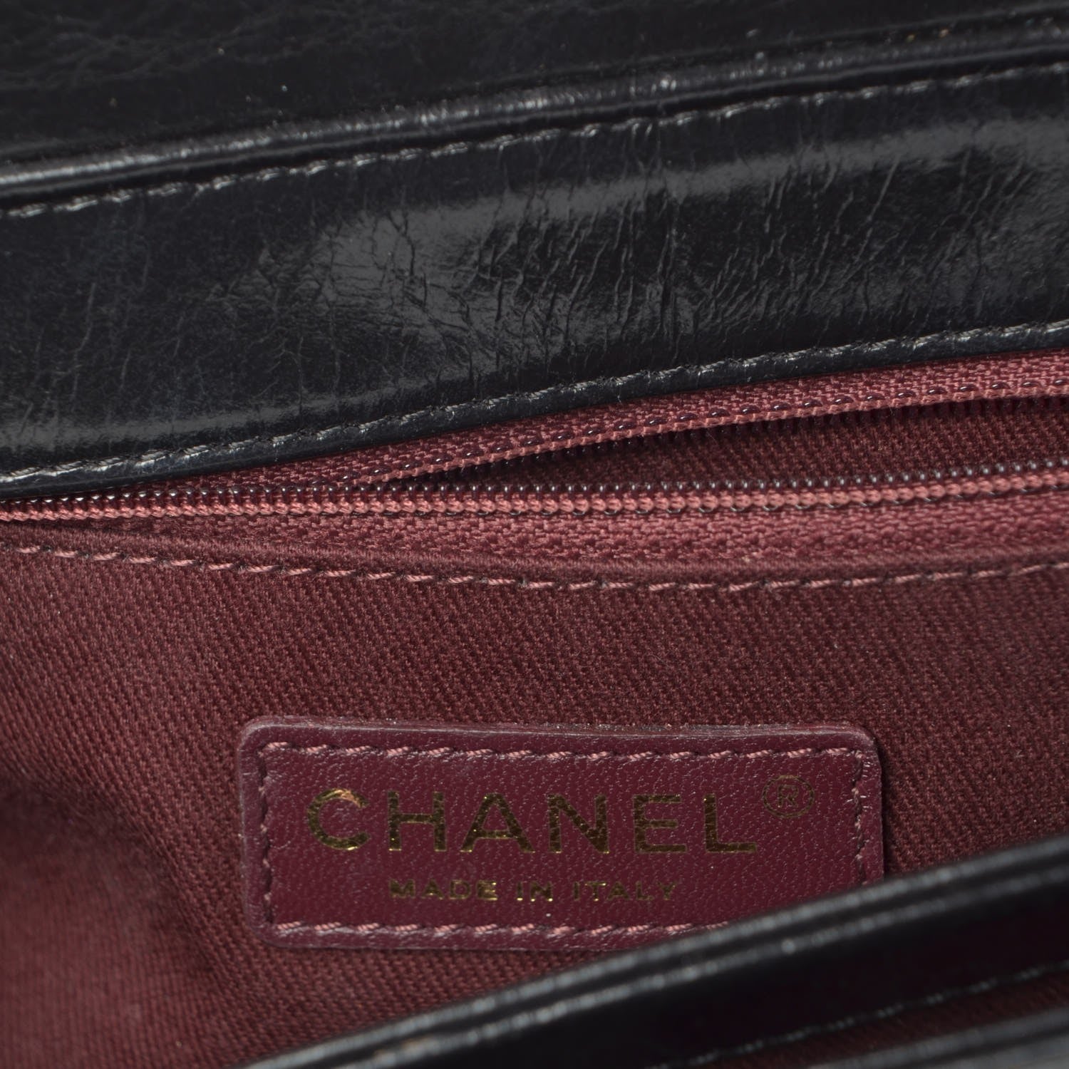 Chanel Glazed Calfskin Quilted Medium Perfect Edge Flap Black 5 of 7