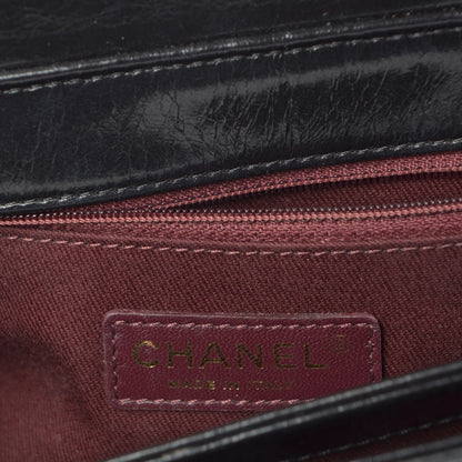Chanel Glazed Calfskin Quilted Medium Perfect Edge Flap Black 5 of 7