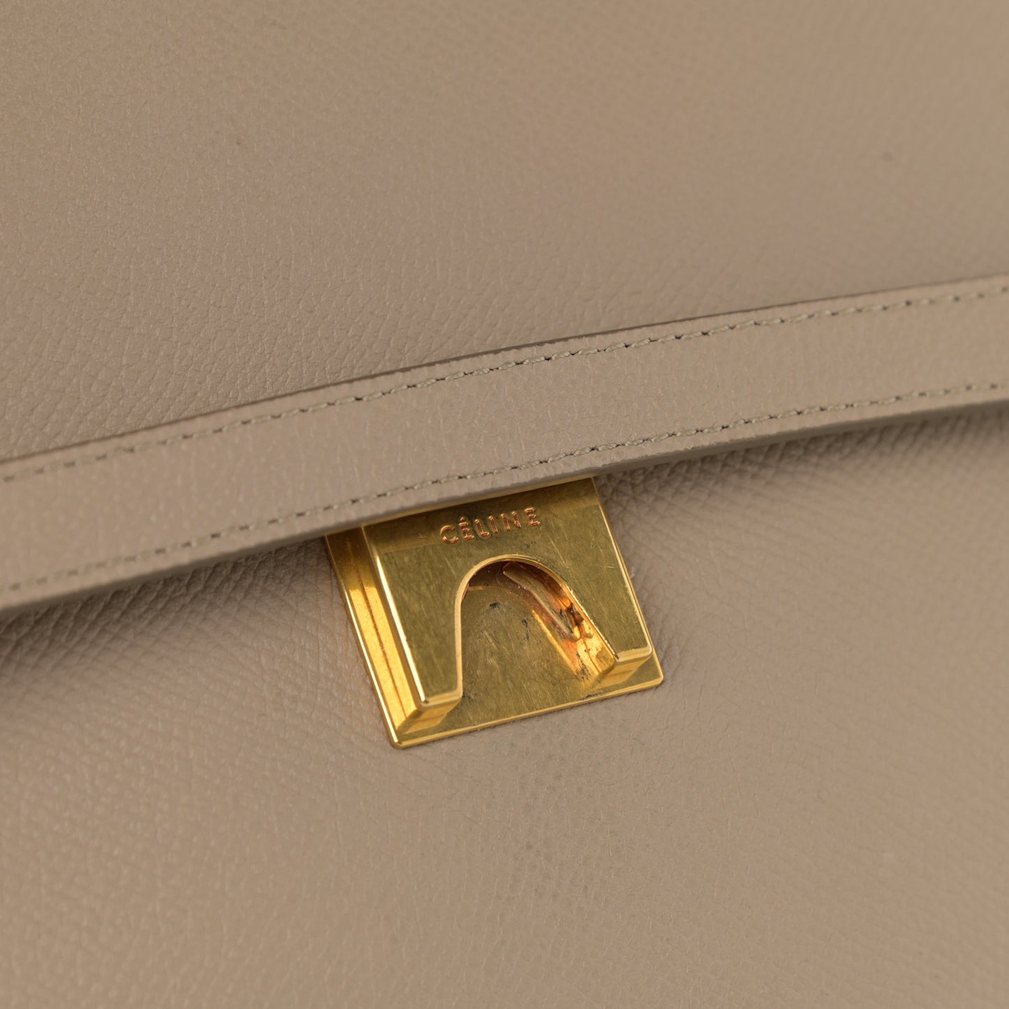 Grained Calfskin Mini Belt Bag Light Taupe