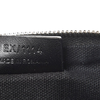 Givenchy Textured Coated Canvas Magnolia and Moth Print Large Zip Pouch Black 7 of 10