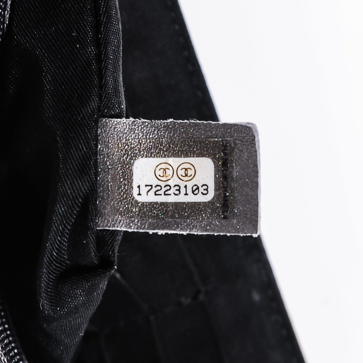 Metallic Caviar Half Moon Wallet On Chain WOC Dark Silver