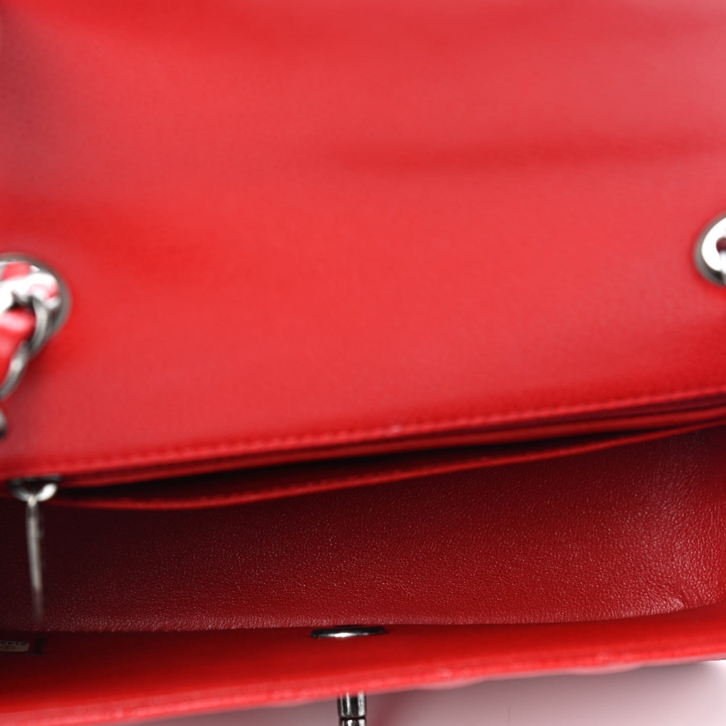 Caviar Quilted Mini Rectangular Flap Red