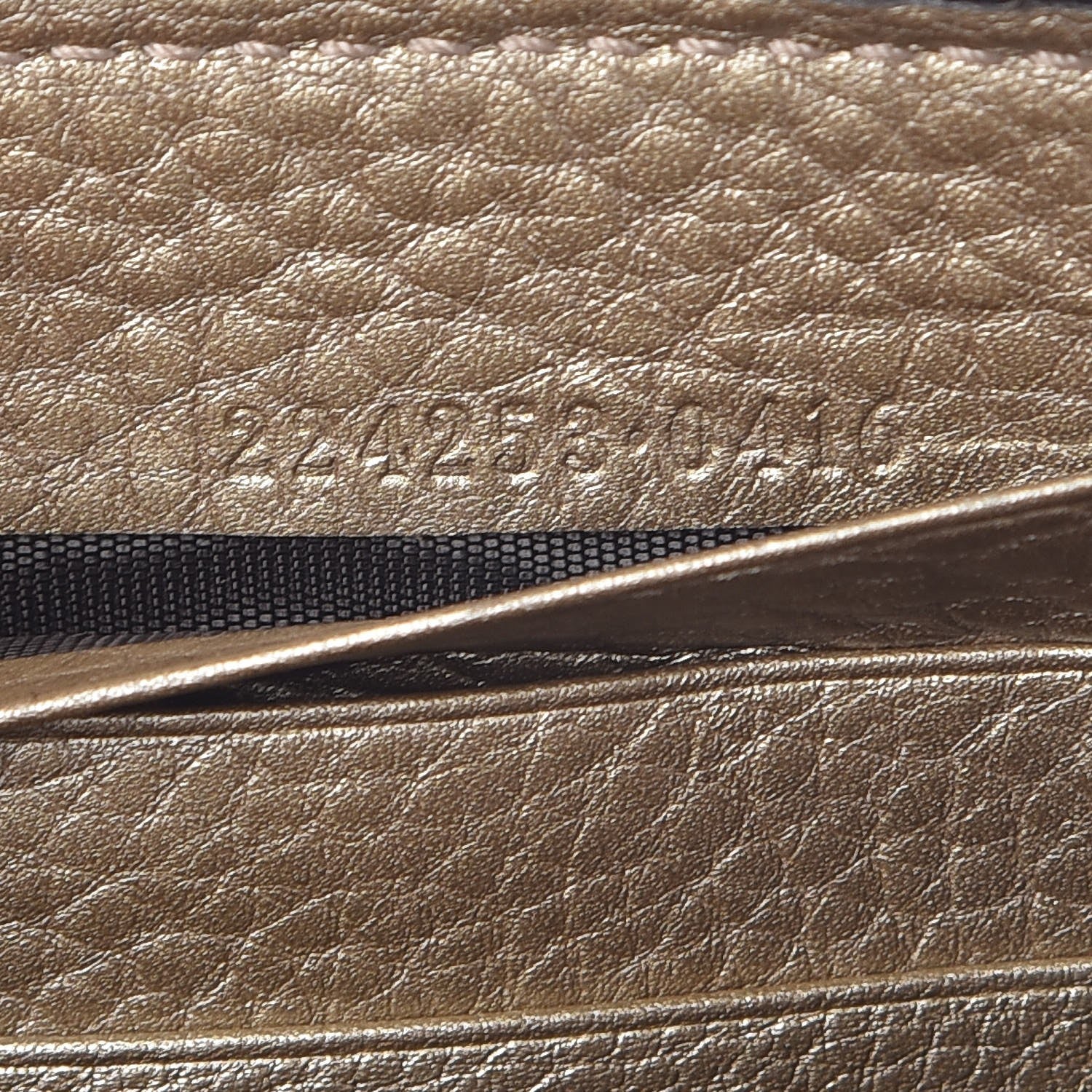 Gucci Monogram Bamboo Tassel Zip Around Wallet Gold 7 of 9