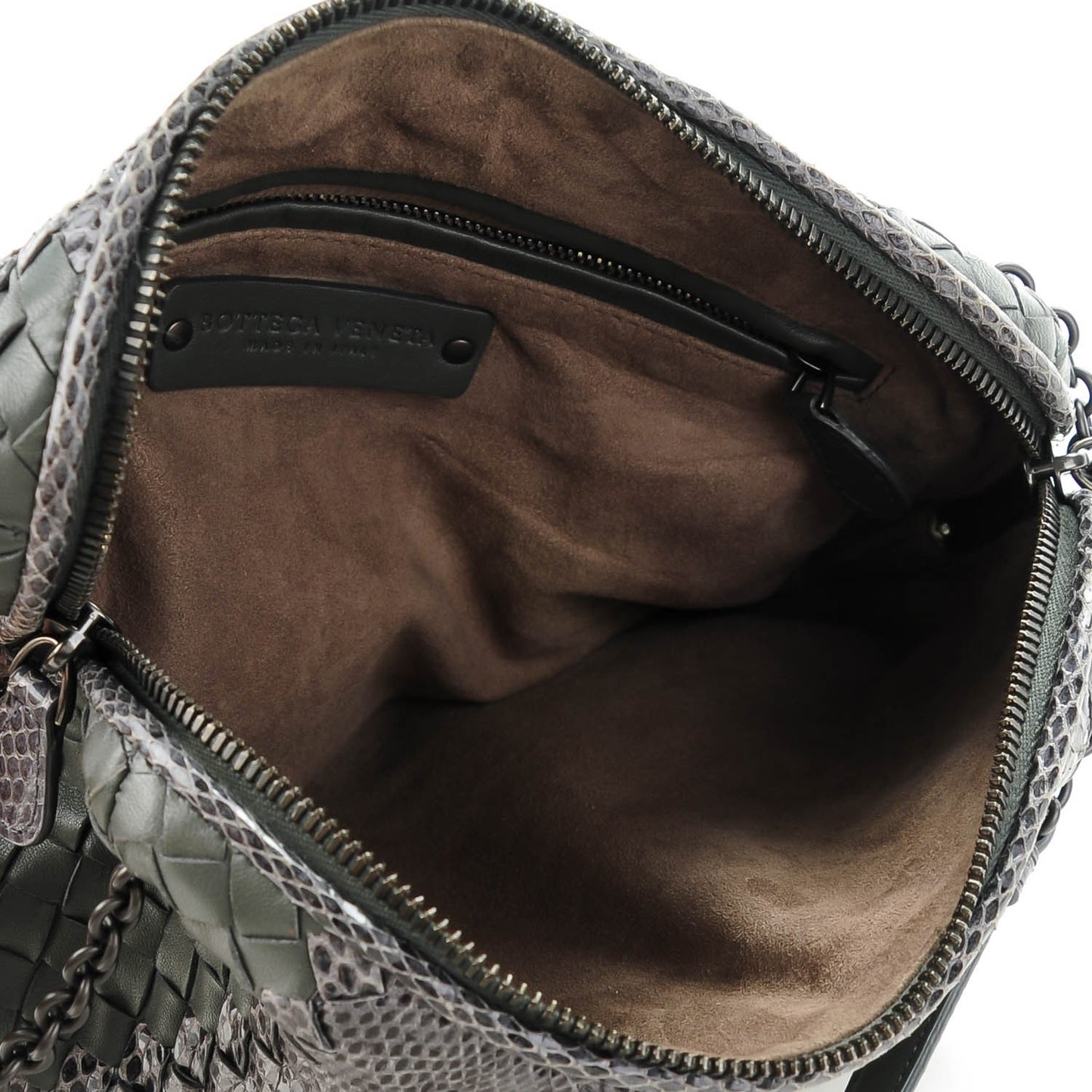 Nappa Intrecciato Ayers Crossbody Messenger New Light Grey