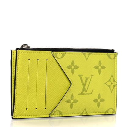 Louis Vuitton Monogram Taiga Coin Card Holder Yellow 3 of 8