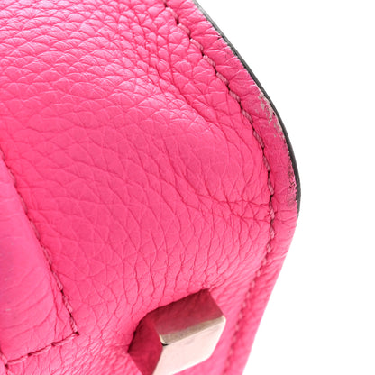 Celine Drummed Calfskin Mini Luggage Fluo Pink 12 of 12