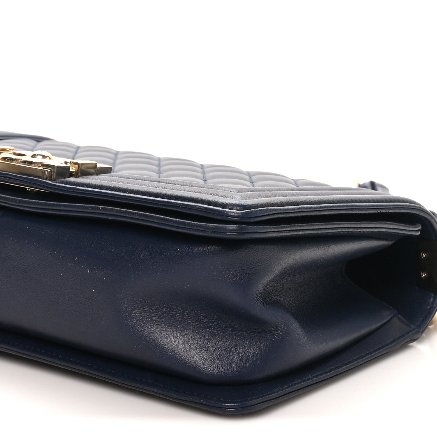 Chanel Lambskin Quilted Medium Boy Flap  Dark Navy 10 of 10