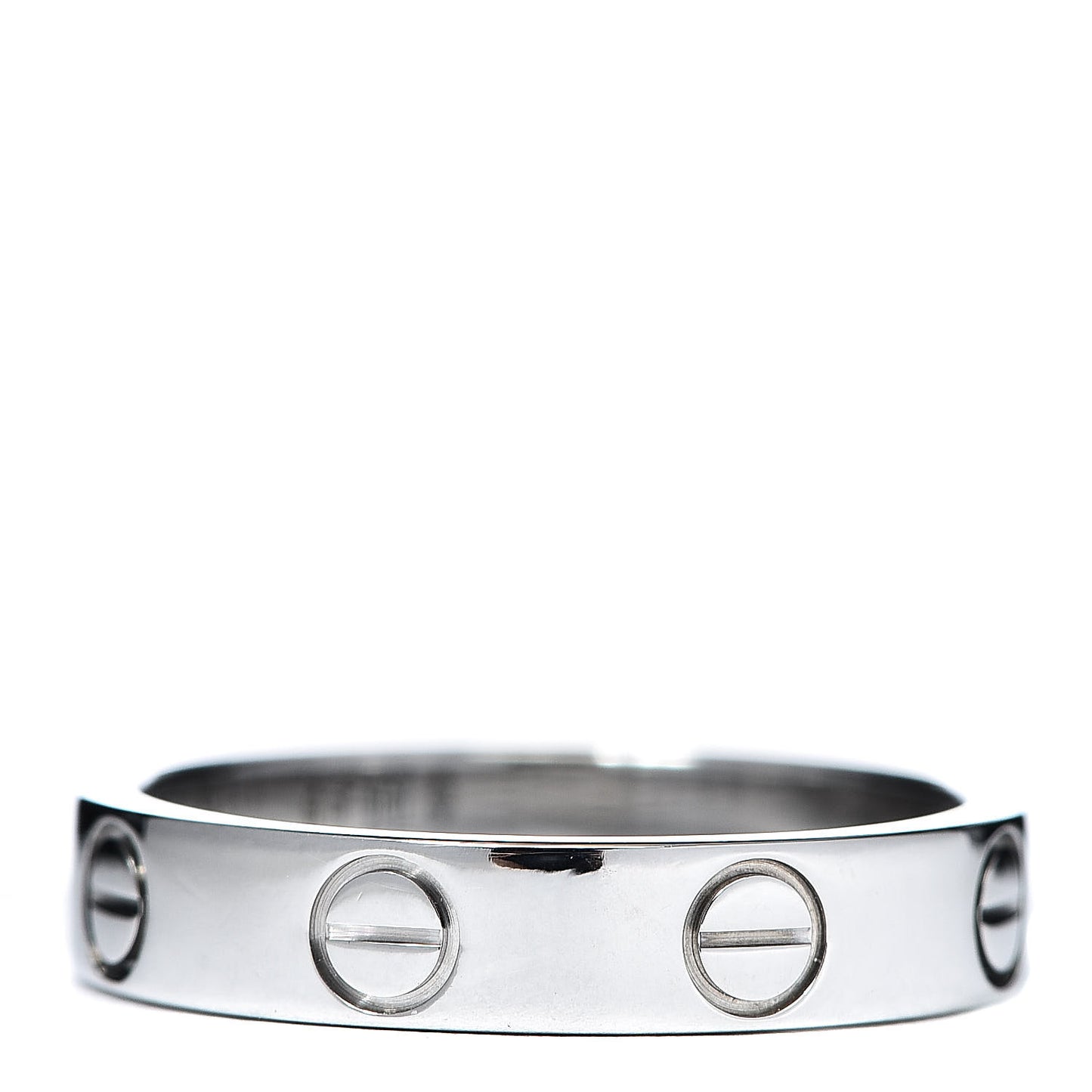 18K White Gold 3.5mm LOVE Wedding Band Ring 48 4.5