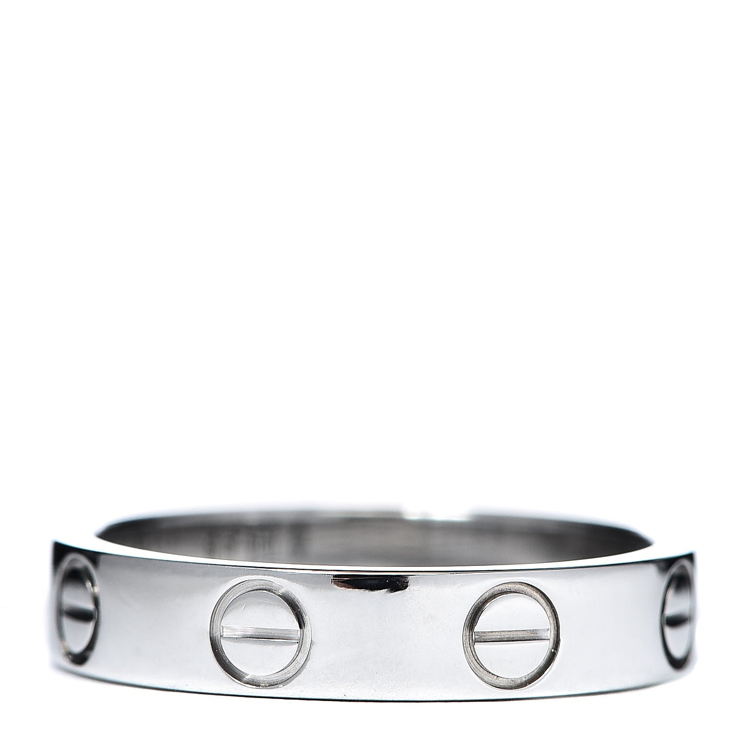 Cartier 18K White Gold 3.5mm LOVE Wedding Band Ring 48 4.5 6 of 9