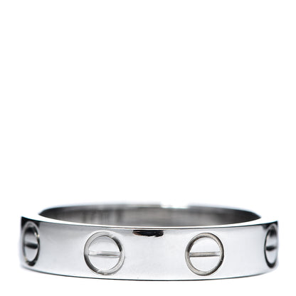 Cartier 18K White Gold 3.5mm LOVE Wedding Band Ring 48 4.5 6 of 9