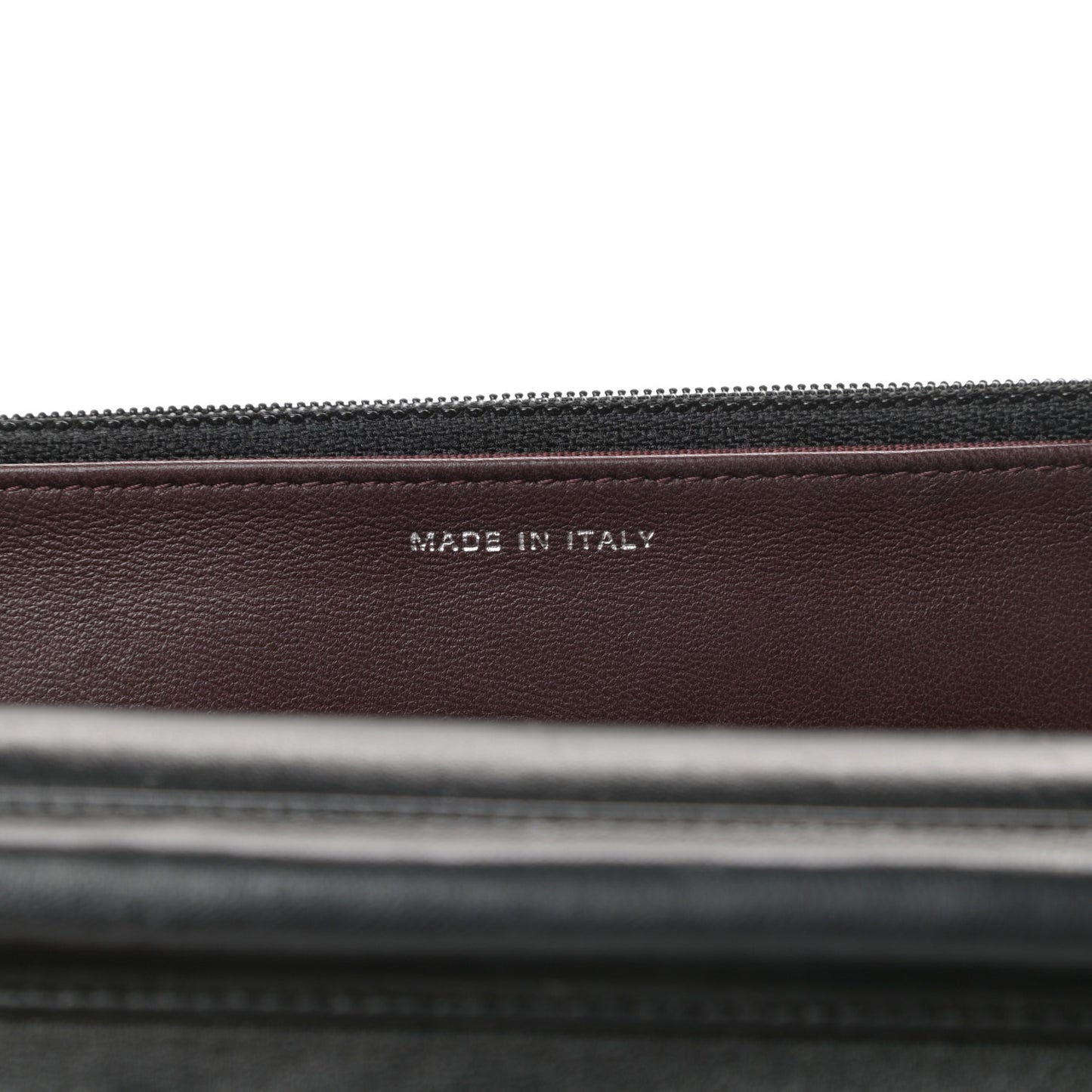 Lambskin Quilted Wallet On Chain WOC Black