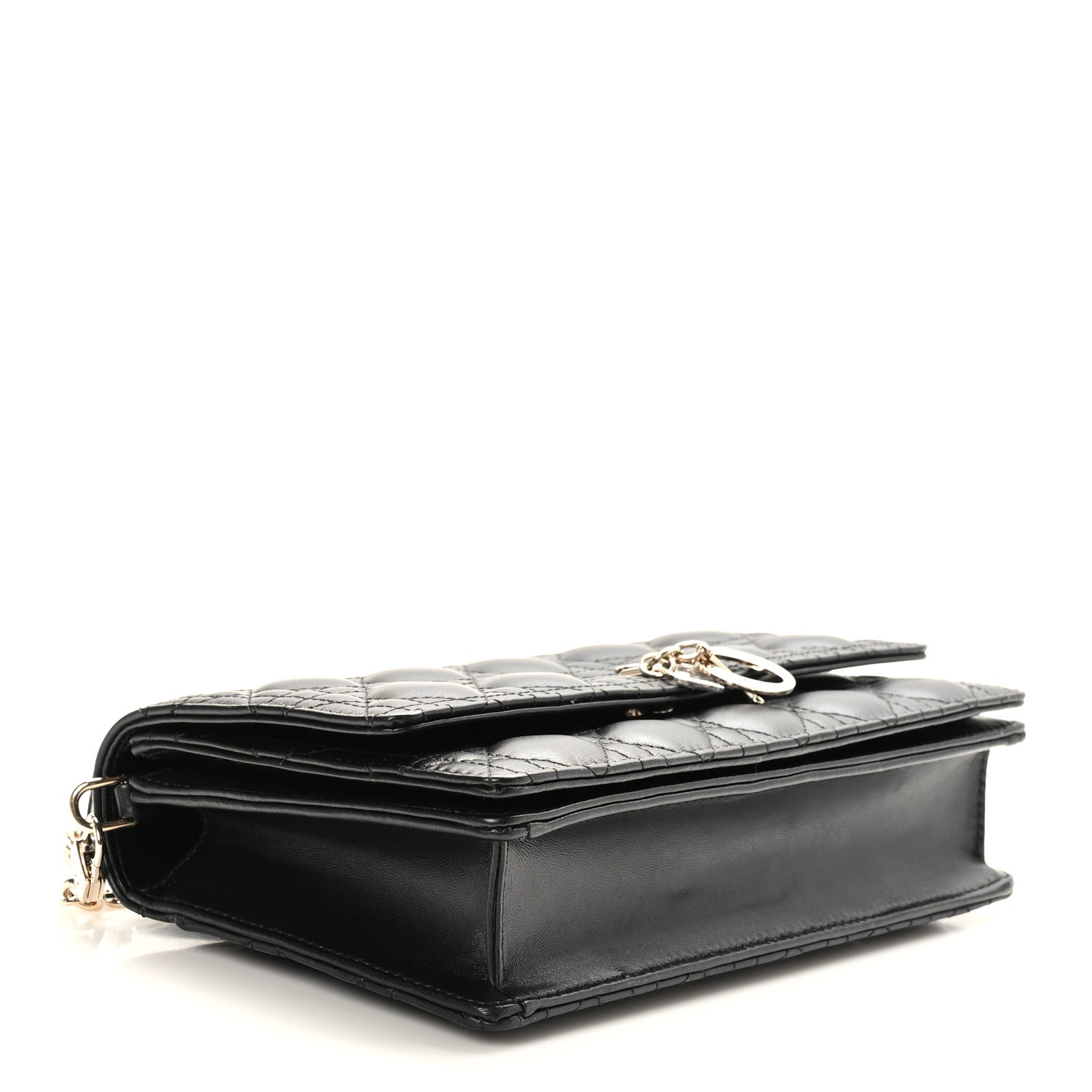 Christian Dior Lambskin Cannage Miss Dior Top Handle Bag Black 4 of 8