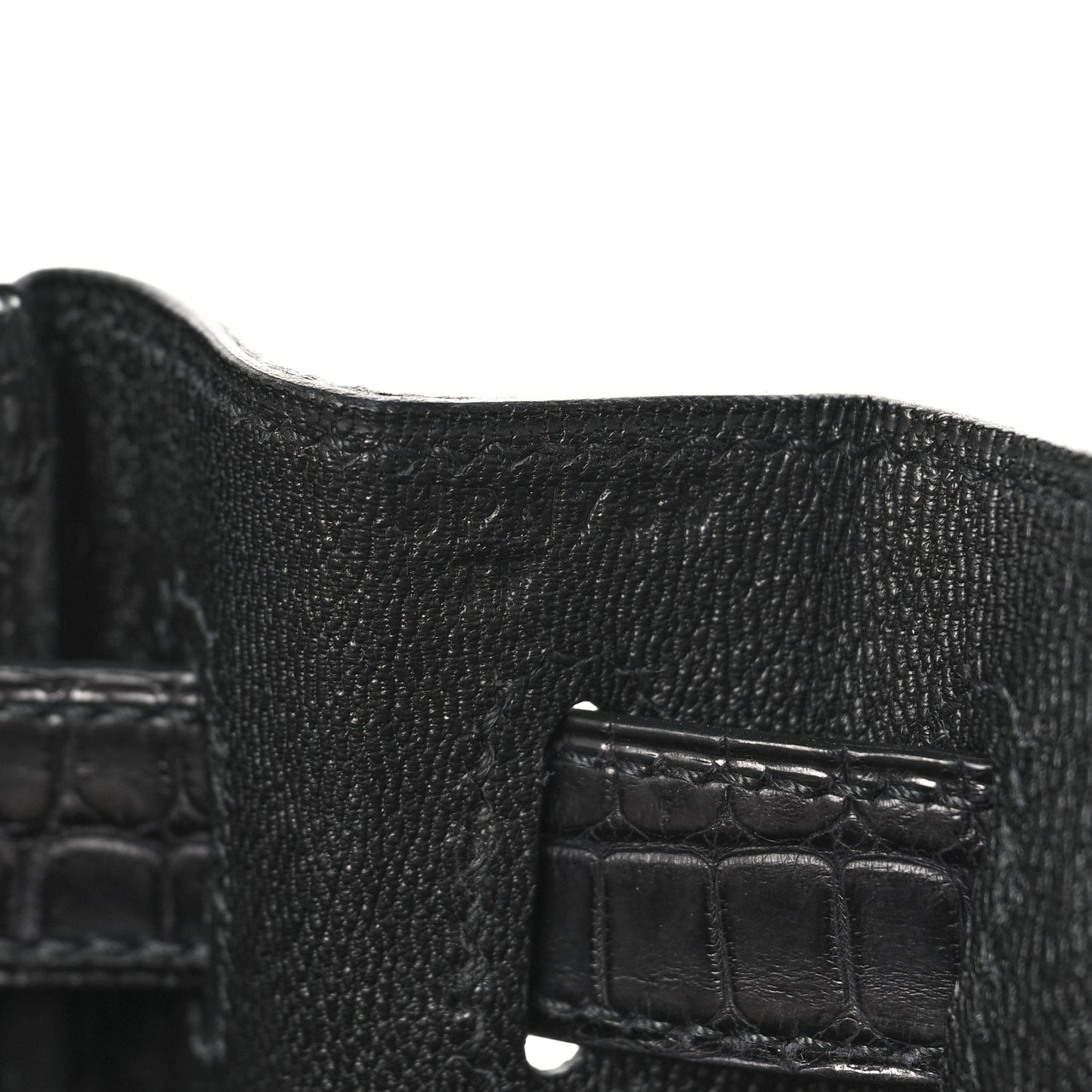 Matte Alligator Kelly Retourne 28 Black