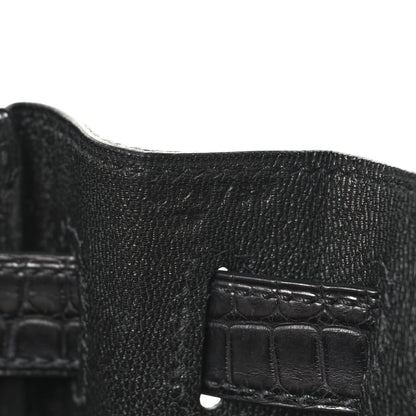 Hermes Matte Alligator Kelly Retourne 28 Black 7 of 11