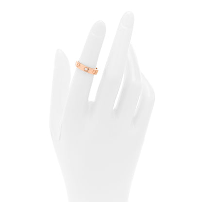 Cartier 18K Pink Gold Diamond 4mm LOVE Wedding Band Ring 48 4.5 2 of 4