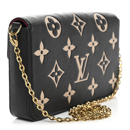 Louis Vuitton Empreinte Monogram Giant Felicie Pochette Black Beige 4 of 13