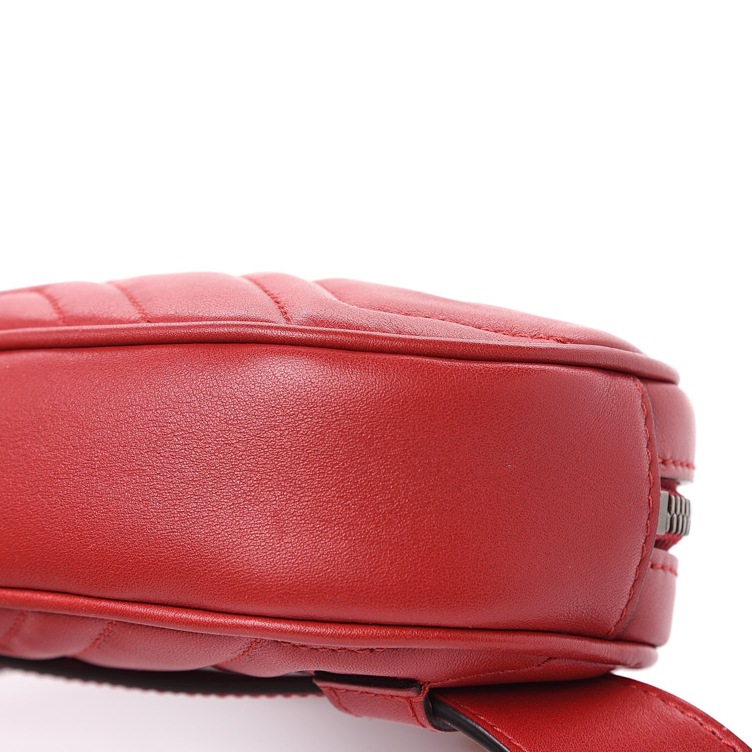 Gucci Calfskin Matelasse GG Marmont Belt Bag 75 30 Hibiscus Red 10 of 12