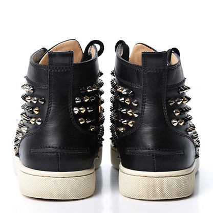 Christian Louboutin Calfskin Womens Louis Spikes Flat Sneakers 37 Black Multi 5 of 11