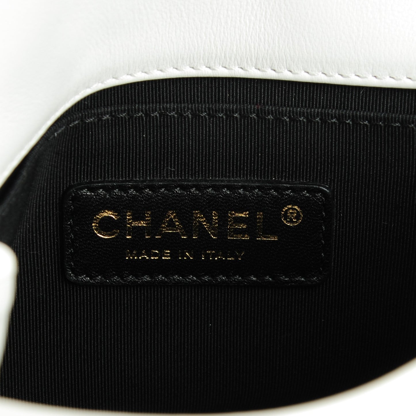 Lambskin Quilted Graphic Mini Flap Bag Black White