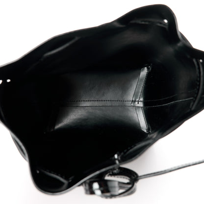 Mansur Gavriel MANSUR GAVRIEL Patent Calfskin Mini Mini Bucket Bag Black 5 of 9