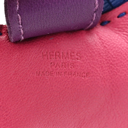 Hermes Milo Lambskin Grigri Rodeo Horse Bag Charm PM Rose Shocking Bleu Azteque Bleu Electrique Menthe Soufre Violet 3 of 4