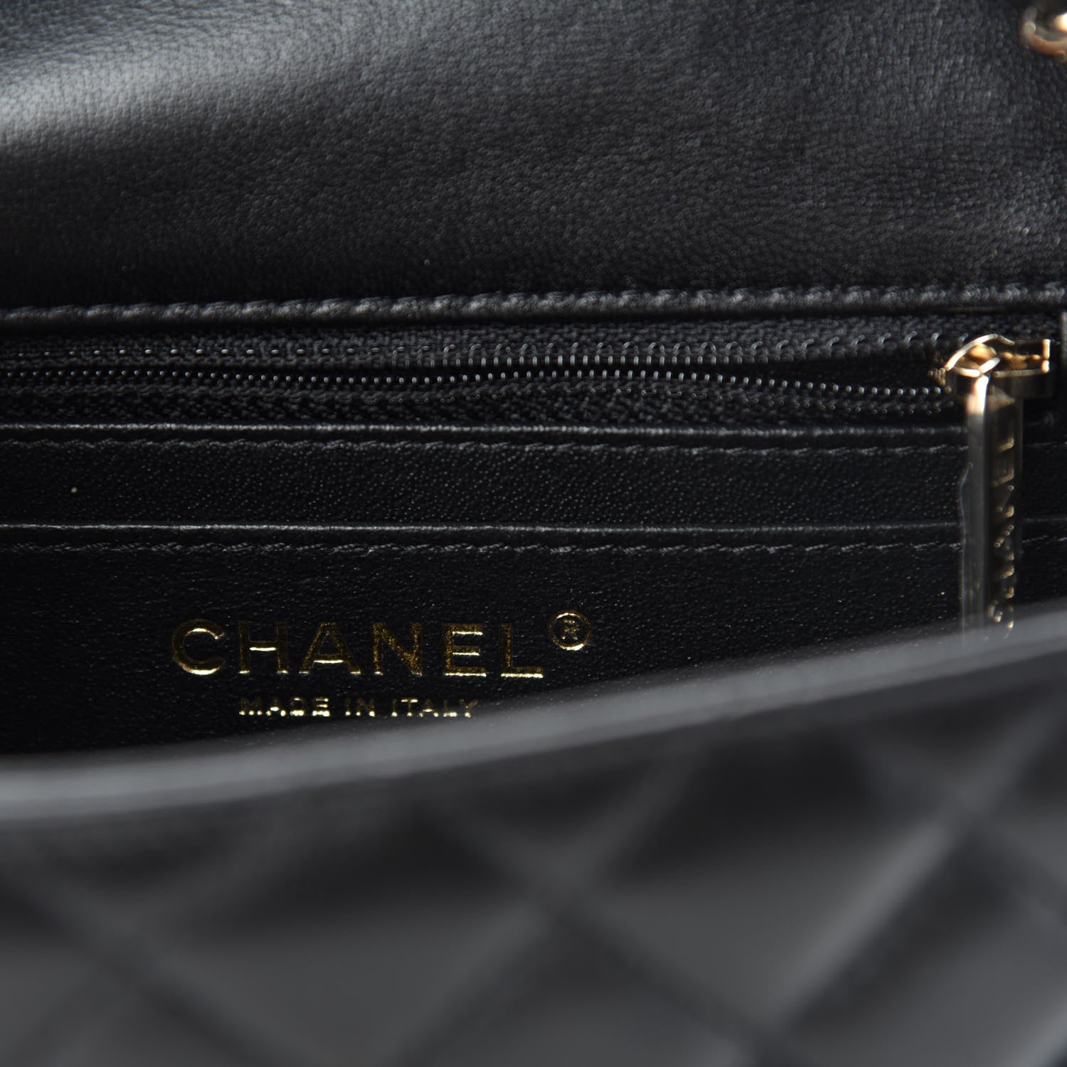 Chanel Lambskin Quilted Mini Square Flap Black 8 of 10