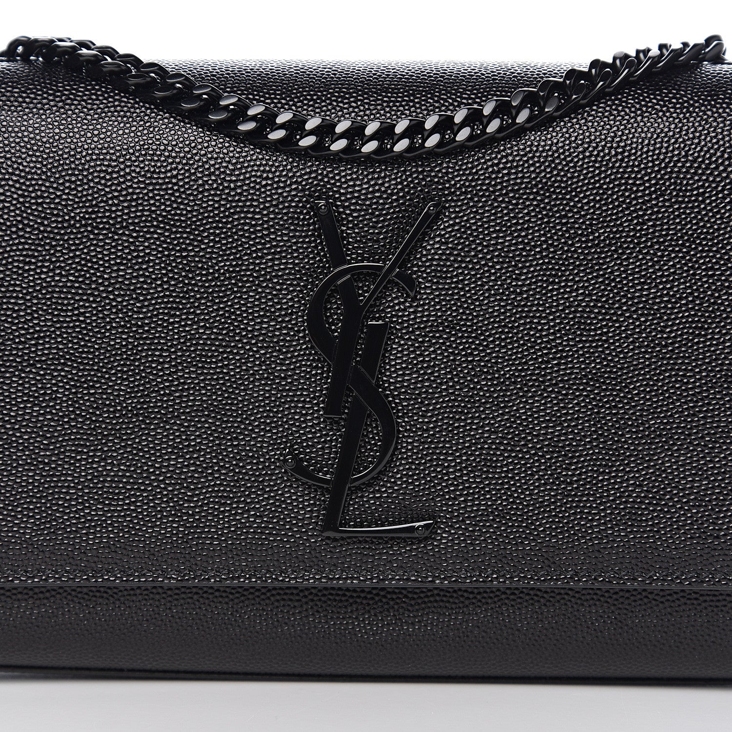 Saint Laurent Grain De Poudre Small Monogram Kate Satchel Black 12 of 13