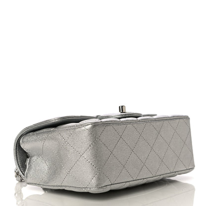 Chanel Metallic Lambskin Quilted Mini Rectangular Flap Silver 4 of 10