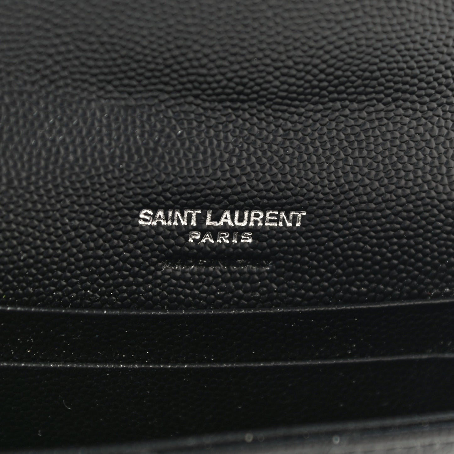 Grain De Poudre Matelasse Chevron Small Monogram Envelope Wallet Black