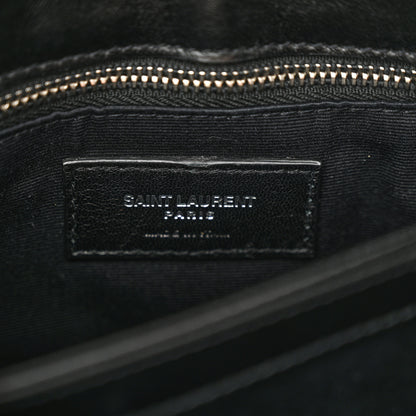 Saint Laurent Calfskin Y Quilted Monogram Toy Loulou Crossbody Bag Black 6 of 9