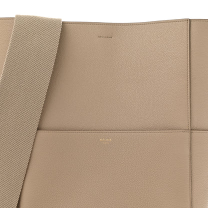 Celine Soft Grained Calfskin Sangle Bucket Bag Dune 7 of 9