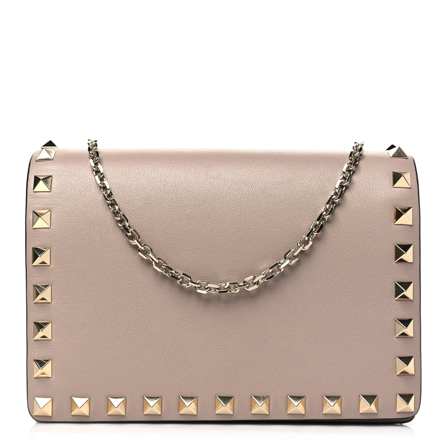 Vitello Rockstud Wallet On Chain Poudre