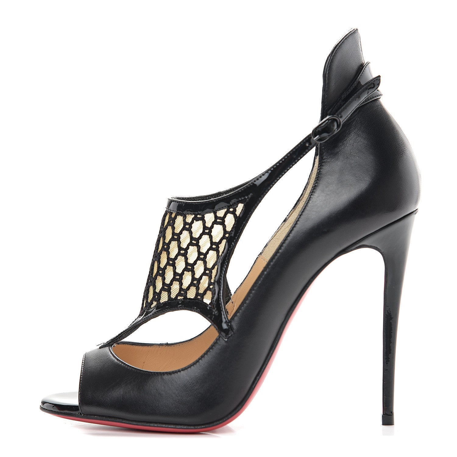 Christian Louboutin Kid Patent Mosaika 100 Pump 37 Black 1 of 8