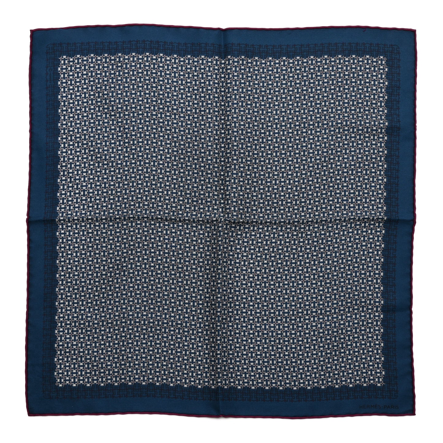 Silk Pocket Square Scarf Blue Multicolor