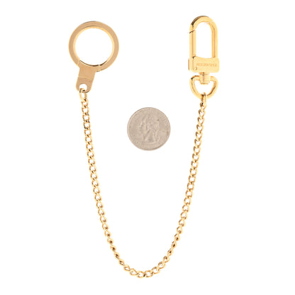 Louis Vuitton Metal Pochette Extender Key Ring Chain Gold 2 of 3