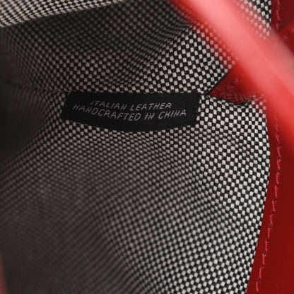 Alexander Wang Patent Roxy Mini Chain Bucket Red Silver Hardware 7 of 12