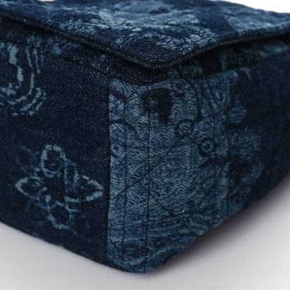 Christian Dior Denim Floral Cannage Small Caro Bag Blue 9 of 9