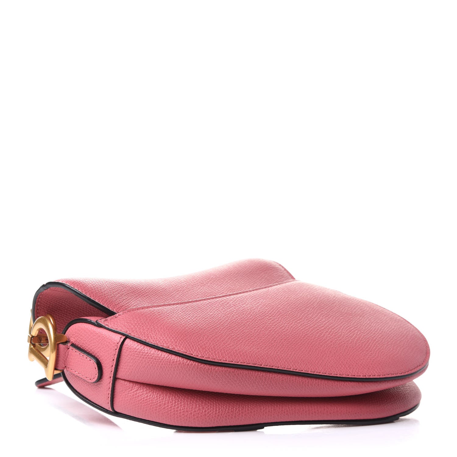 Christian Dior Grained Calfskin Mini Saddle Bag Pink 3 of 10